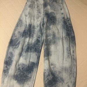 GAP Blue Tie-Dye Flare Jeans